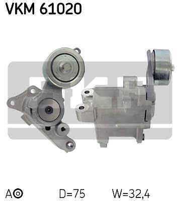 Tensioner pulley ribbed - tensioner, pulley,